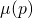 \mu(p)
