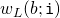 w_L(b;\mathtt{i})