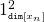 1_{\scriptscriptstyle \mathtt{dim}[x_n]}^2