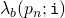 \lambda_b(p_n;\mathtt{i})
