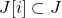 J[i] \subset J