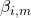 \beta_{i,m}