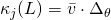 \kappa_j(L) = \bar{v} \cdot \Delta_\theta