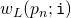 w_L(p_n;\mathtt{i})