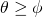 \theta \geq \phi