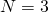 N=3