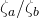 \zeta_a/\zeta_b