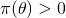 \pi(\theta) > 0