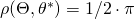 \rho(\Theta,\theta^*) = 1/2 \cdot \pi