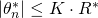 |\theta_n^*| \leq K \cdot R^*