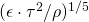 (\epsilon \cdot \tau^2/\rho)^{1/5}