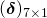 ({\boldsymbol \delta})_{7 \times 1}