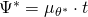 \Psi^* = \mu_{\theta^*} \cdot t