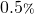 0.5{\scriptstyle \%}