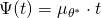 \Psi(t)=\mu_{\theta^*} \cdot t