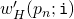w_H'(p_n;\mathtt{i})